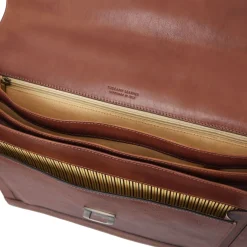 Aktentasche aus Leder 3 Fächer