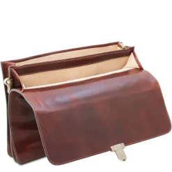 Aktentasche aus Leder 3 Fächer