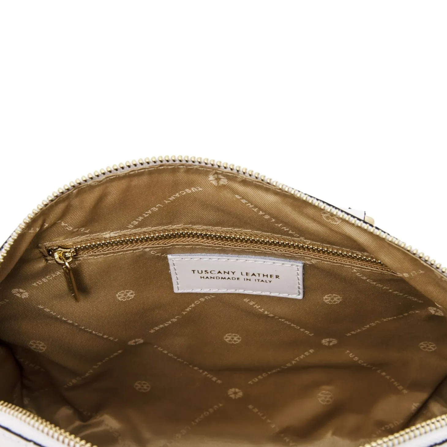 Bauletto aus Leder mit Kroko-Prägung