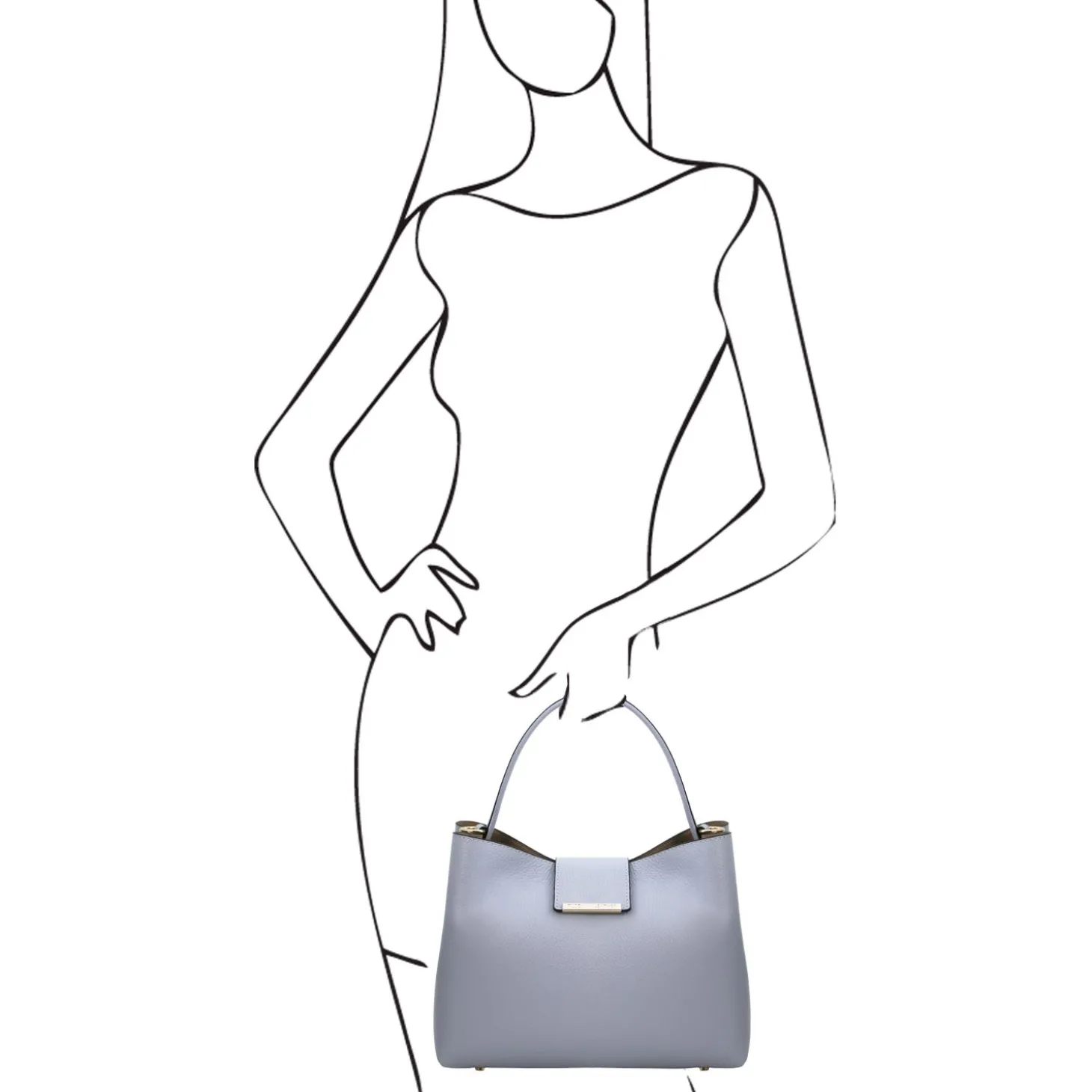 Beuteltasche aus Leder