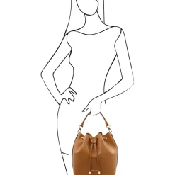 Beuteltasche aus Leder