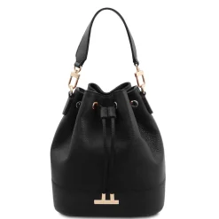 Beuteltasche aus Leder und Exklusive Damenbrieftasche aus Leder mit Rundum-Reißverschluss