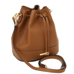 Beuteltasche aus Leder und Exklusive Damenbrieftasche aus Leder mit Rundum-Reißverschluss