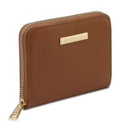 Beuteltasche aus Leder und Exklusive Damenbrieftasche aus Leder mit Rundum-Reißverschluss