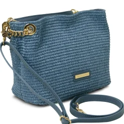 Beuteltasche mit Stroheffekt