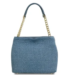Beuteltasche mit Stroheffekt