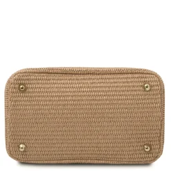 Beuteltasche mit Stroheffekt