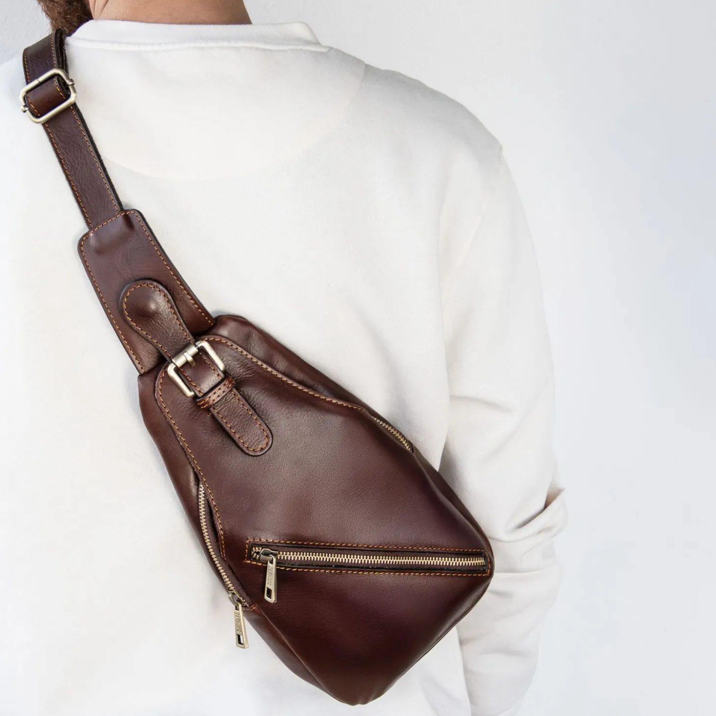 Brusttasche aus Leder