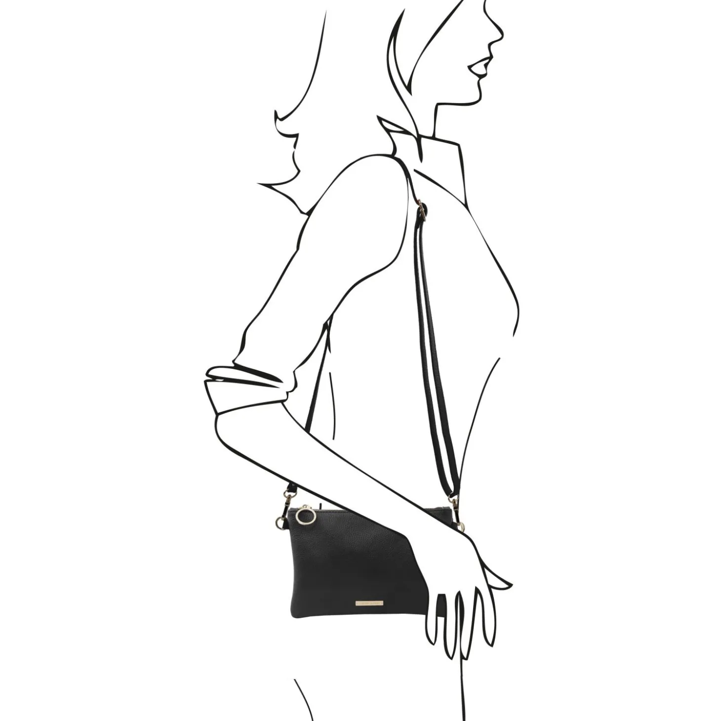 Clutch aus Weichem Leder