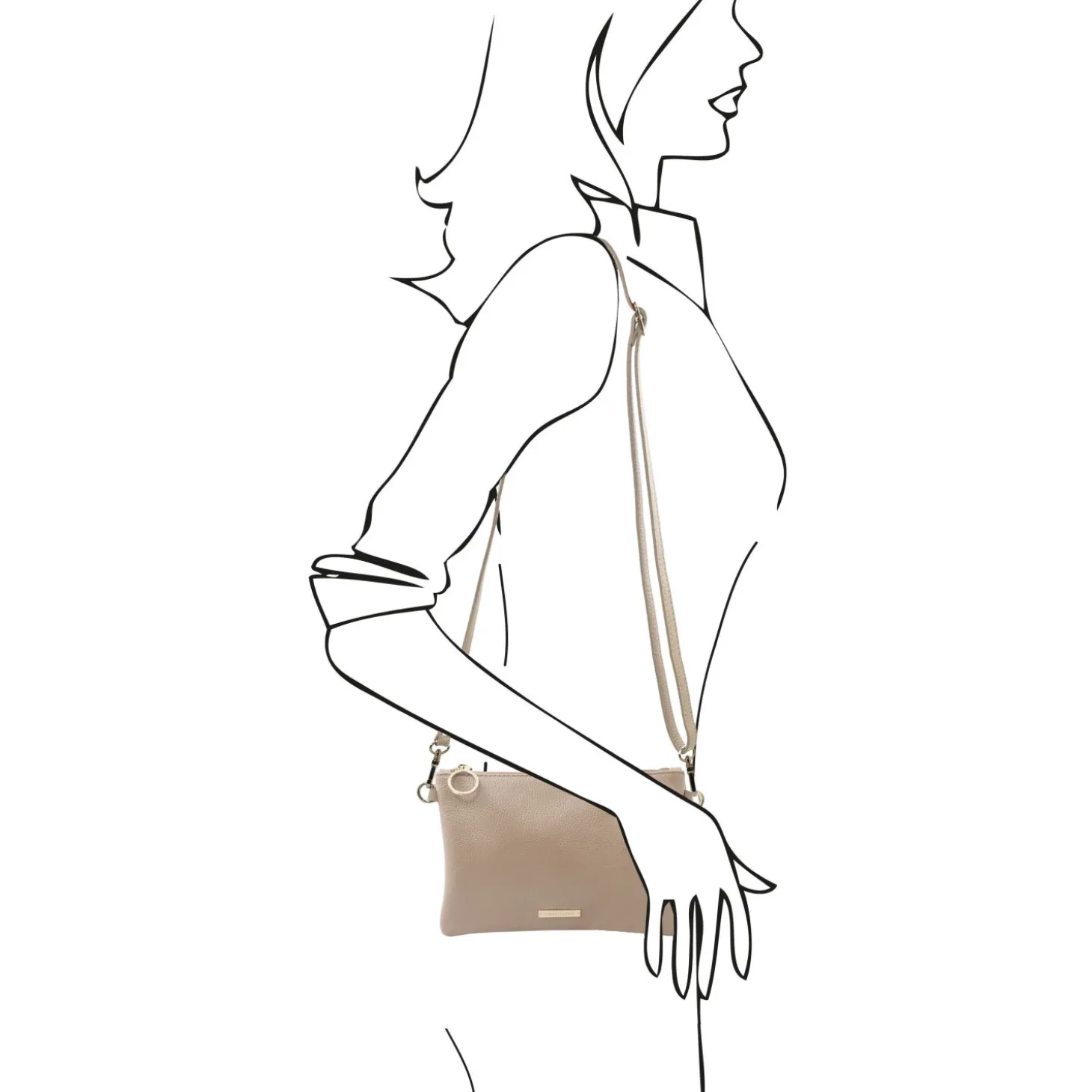 Clutch aus Weichem Leder