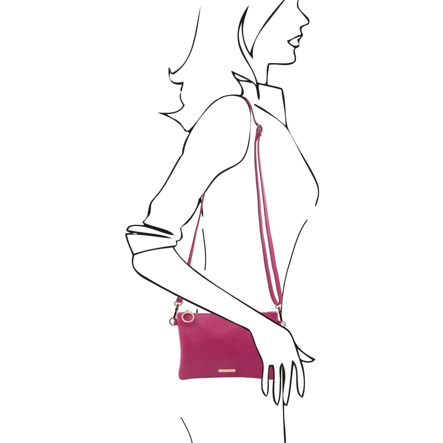 Clutch aus Weichem Leder