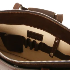 Damen - Aktentasche aus Leder 3 Fächer