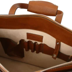 Damen - Aktentasche aus Leder 3 Fächer