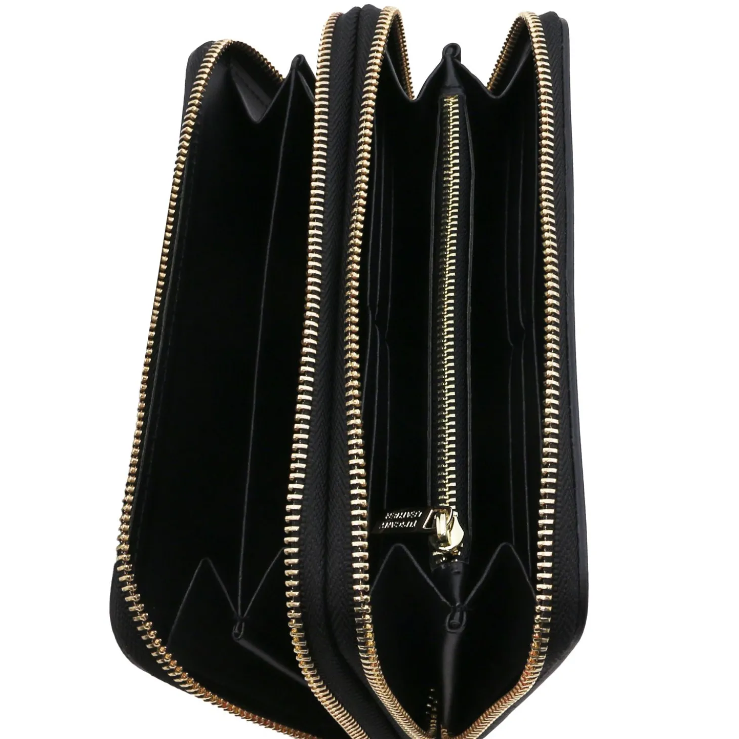 Doppel Rundum-Reißverschluss Damenbrieftasche aus Leder
