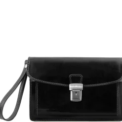 Elegante Handgelenktasche/Herrentasche aus Leder