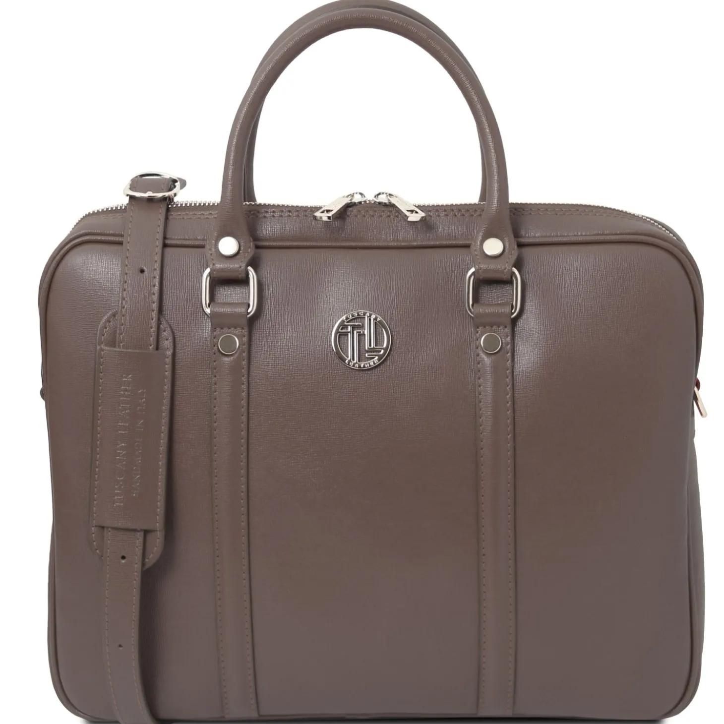 Elegante Laptop Aktentsche aus Saffiano Leder