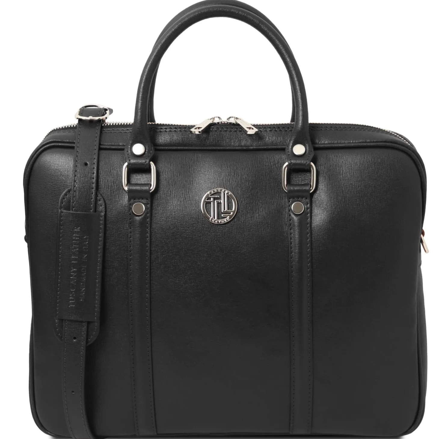 Elegante Laptop Aktentsche aus Saffiano Leder