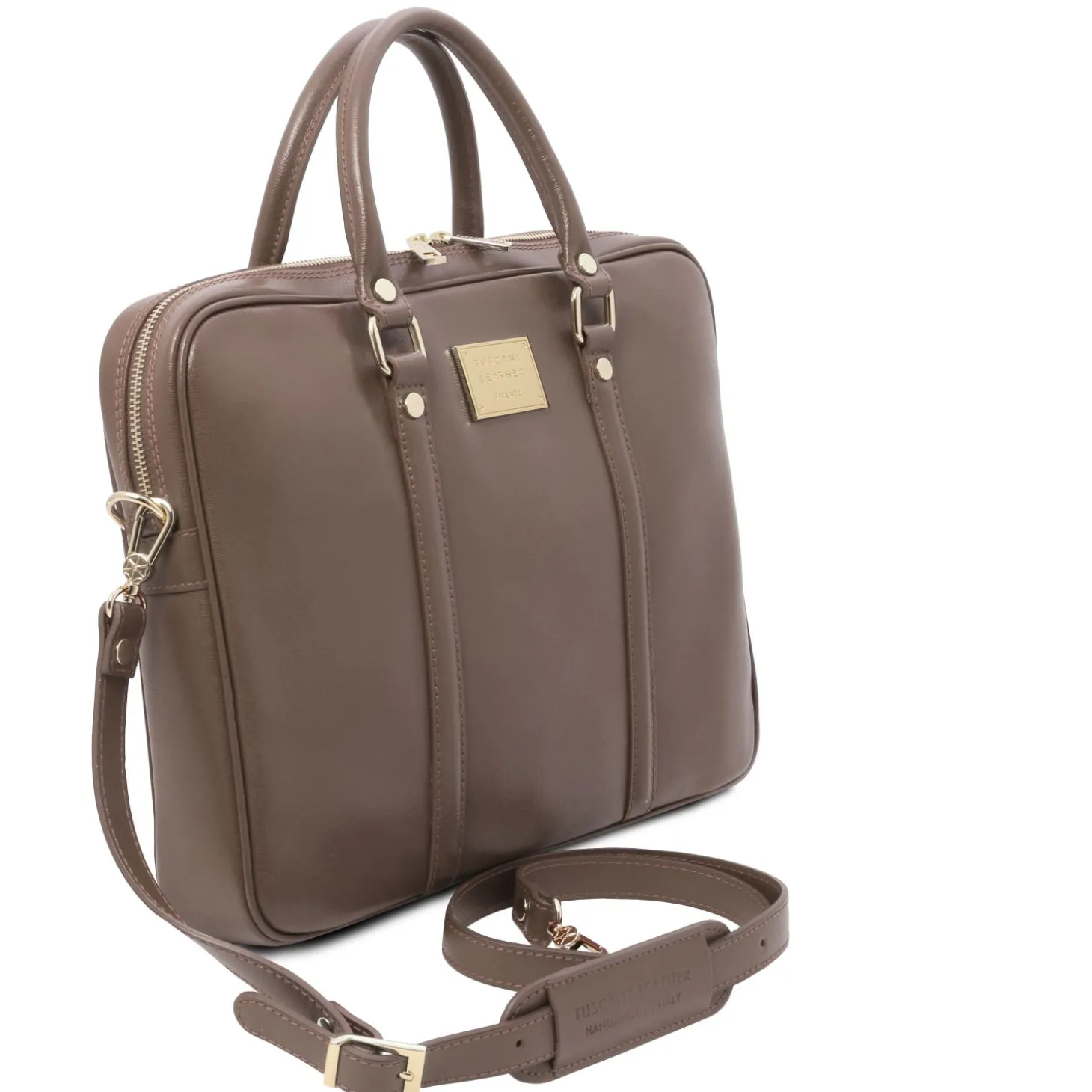 Elegante Laptop Aktentsche aus Saffiano Leder