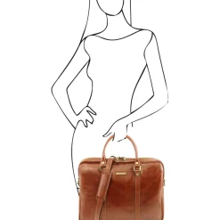 Elegante Laptop Aktentsche aus Leder