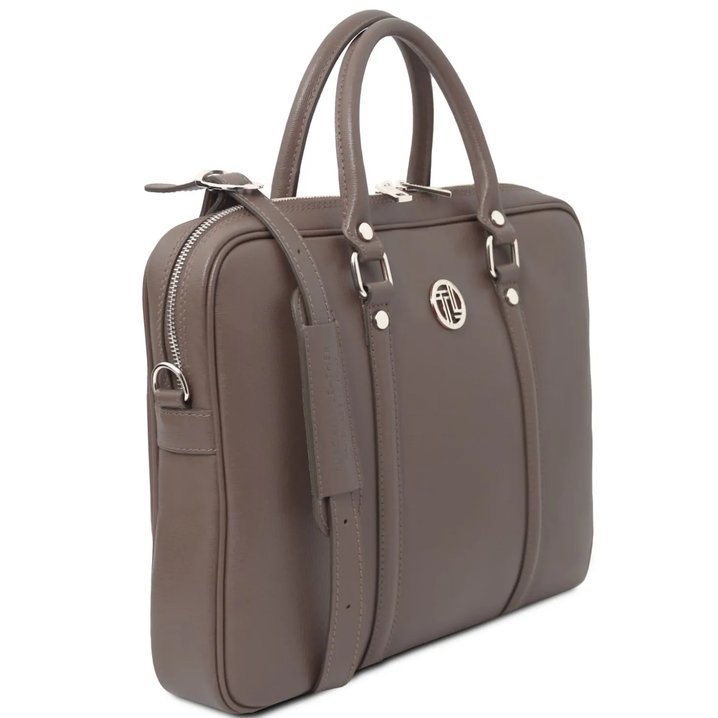 Elegante Laptop Aktentsche aus Saffiano Leder