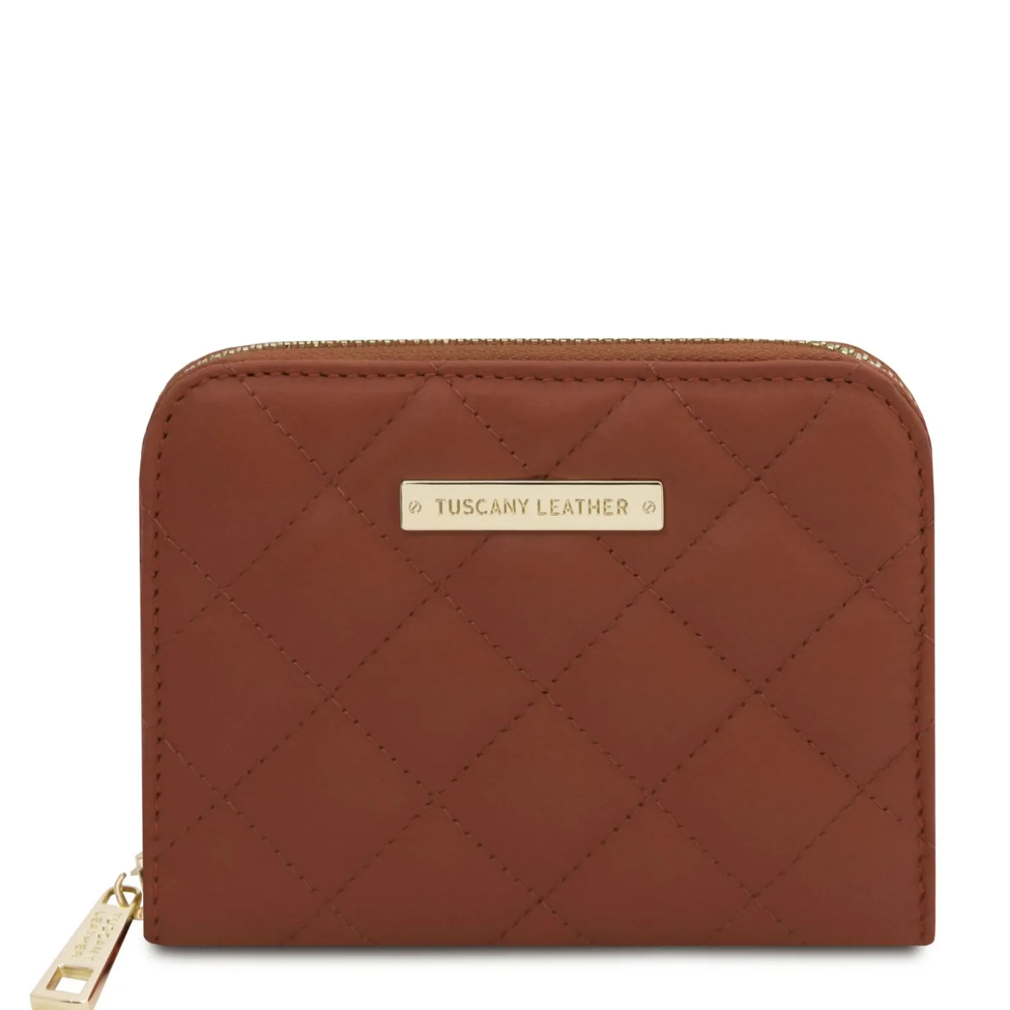 Exklusive Damenbrieftasche aus Weichem Leder mit Rundum-Reißverschluss