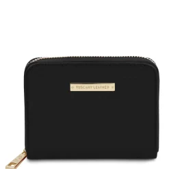 Exklusive Damenbrieftasche aus Leder mit Rundum-Reißverschluss
