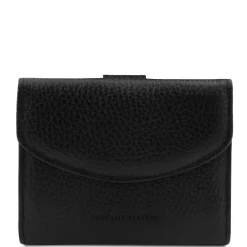 Exklusive Damenbrieftasche aus Leder mit 3 Scheinfächern und Münzfach