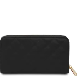 Exklusive Damenbrieftasche aus Weichem Leder mit Rundum-Reißverschluss