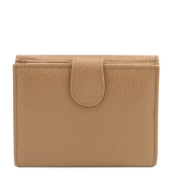 Exklusive Damenbrieftasche aus Leder mit 3 Scheinfächern und Münzfach