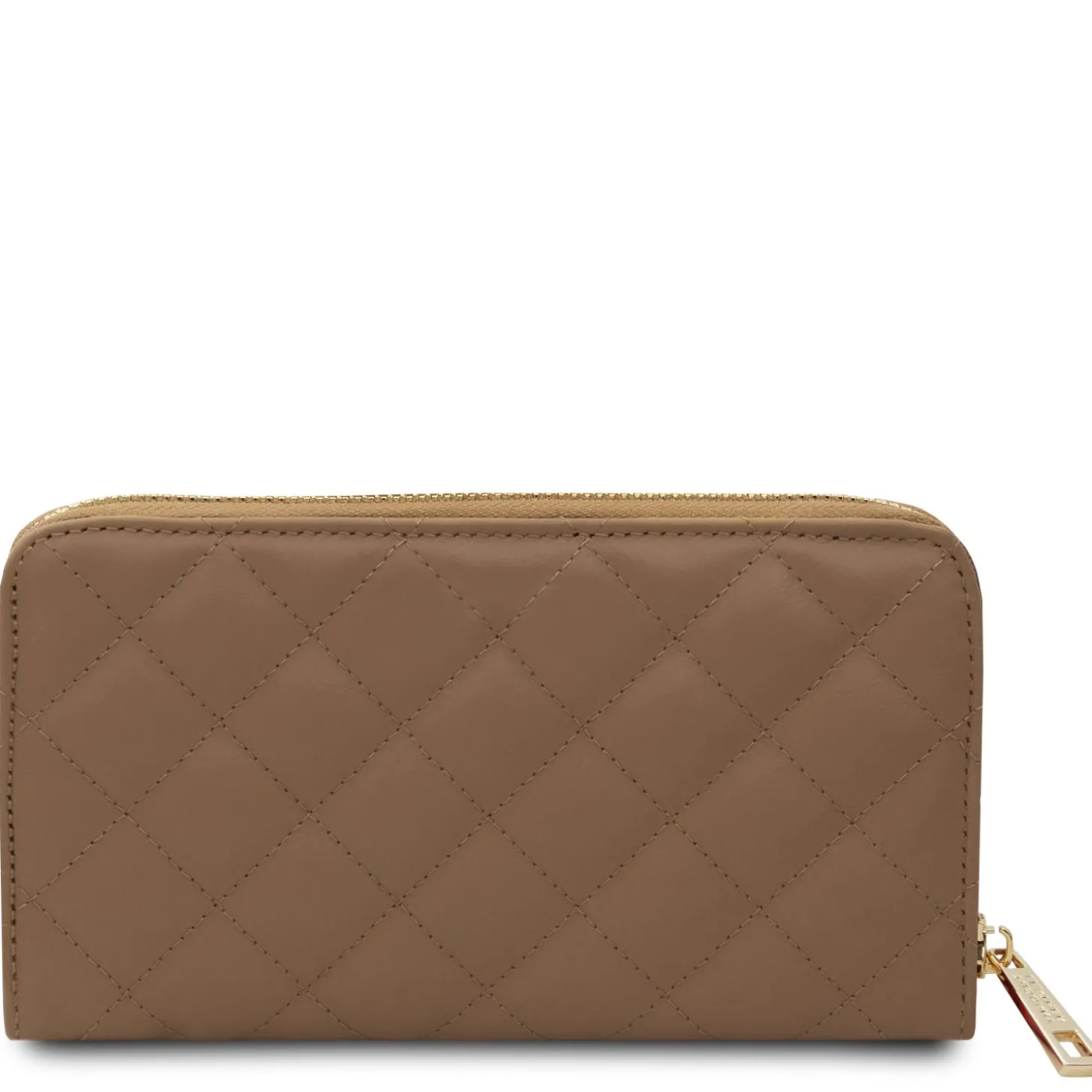 Exklusive Damenbrieftasche aus Weichem Leder mit Rundum-Reißverschluss