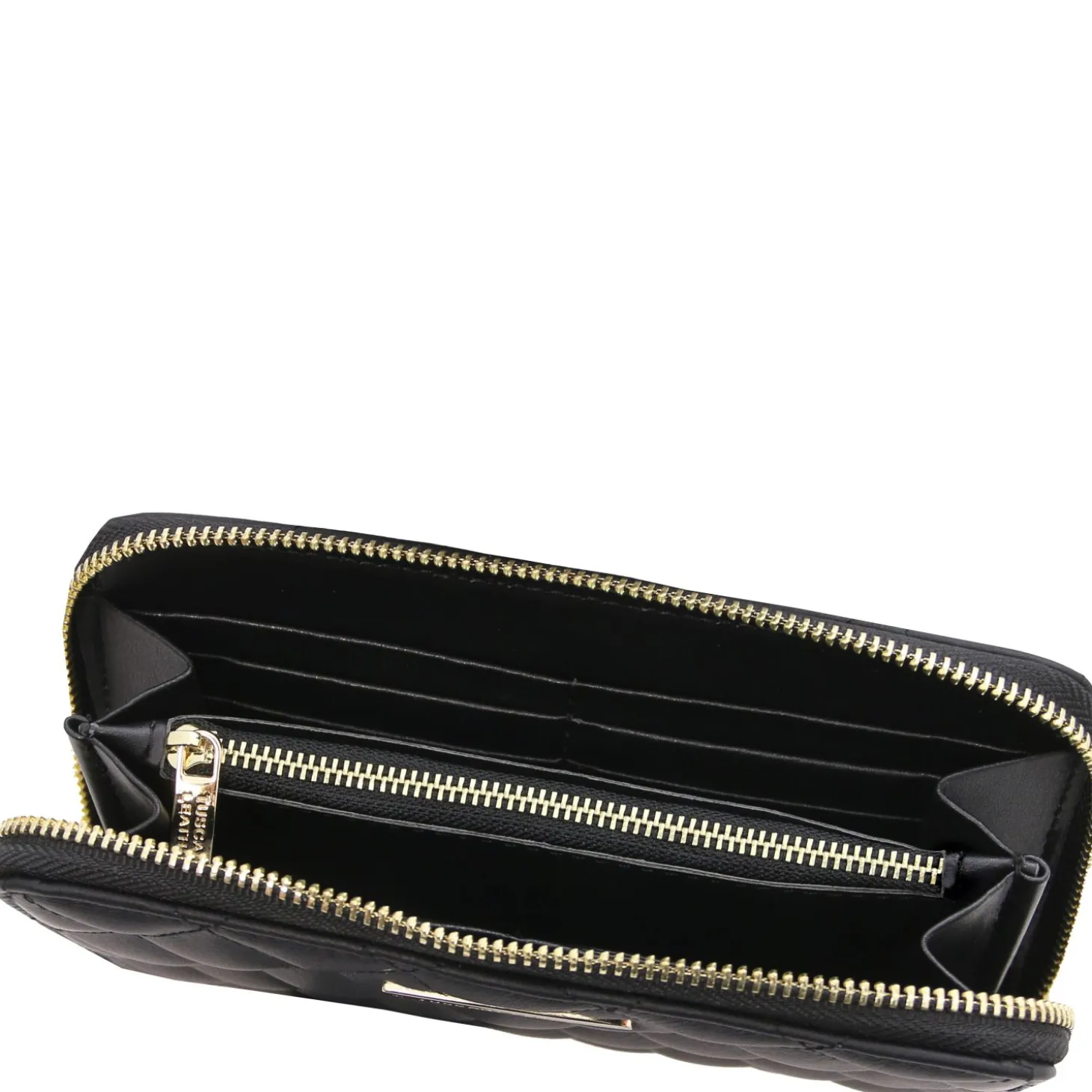 Exklusive Damenbrieftasche aus Weichem Leder mit Rundum-Reißverschluss