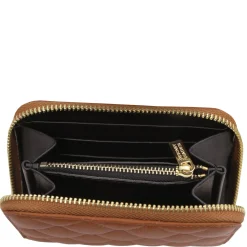Exklusive Damenbrieftasche aus Weichem Leder mit Rundum-Reißverschluss