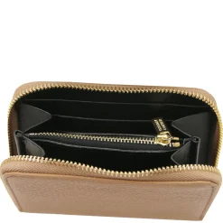 Exklusive Damenbrieftasche aus Leder mit Rundum-Reißverschluss