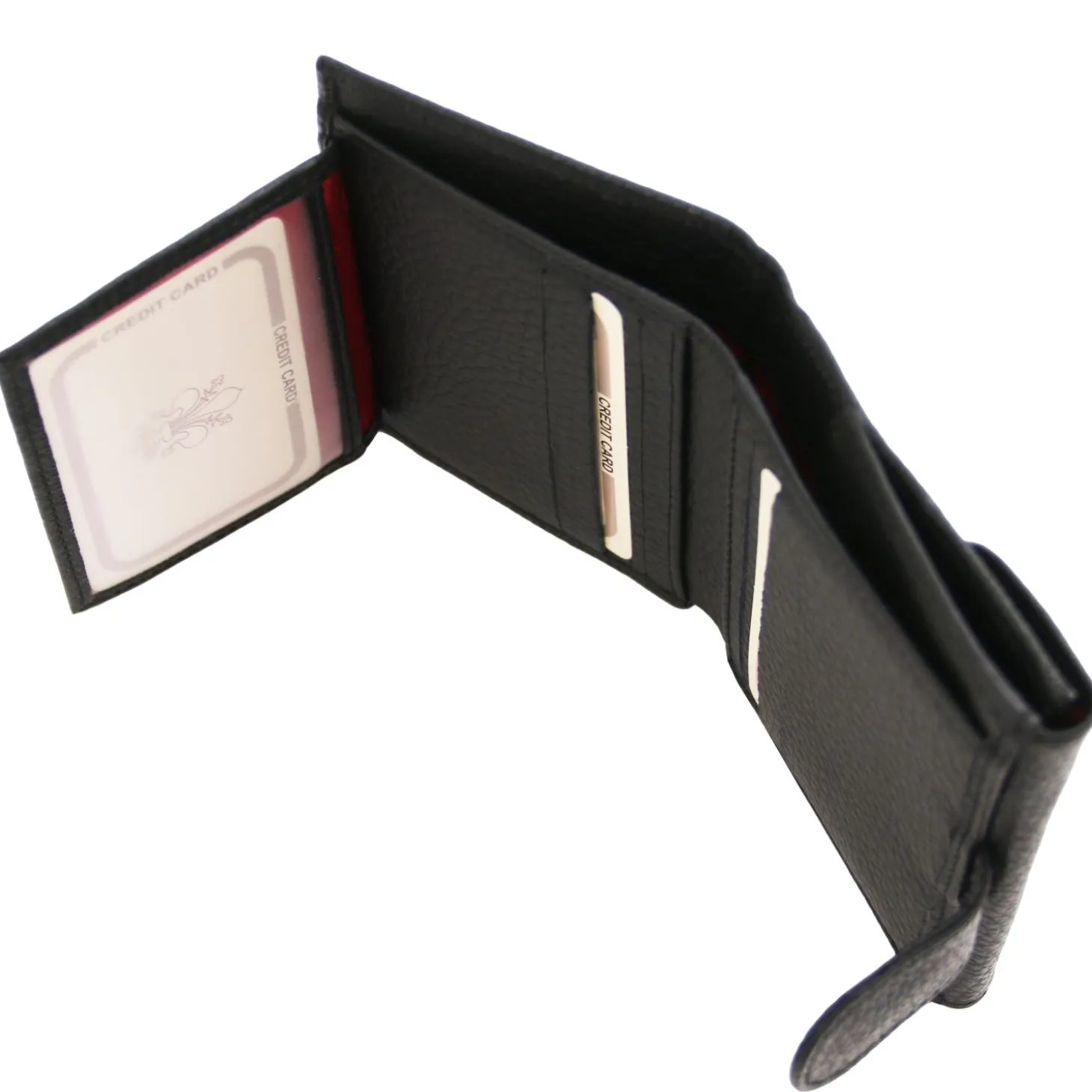 Exklusive Damenbrieftasche aus Leder mit 3 Scheinfächern und Münzfach