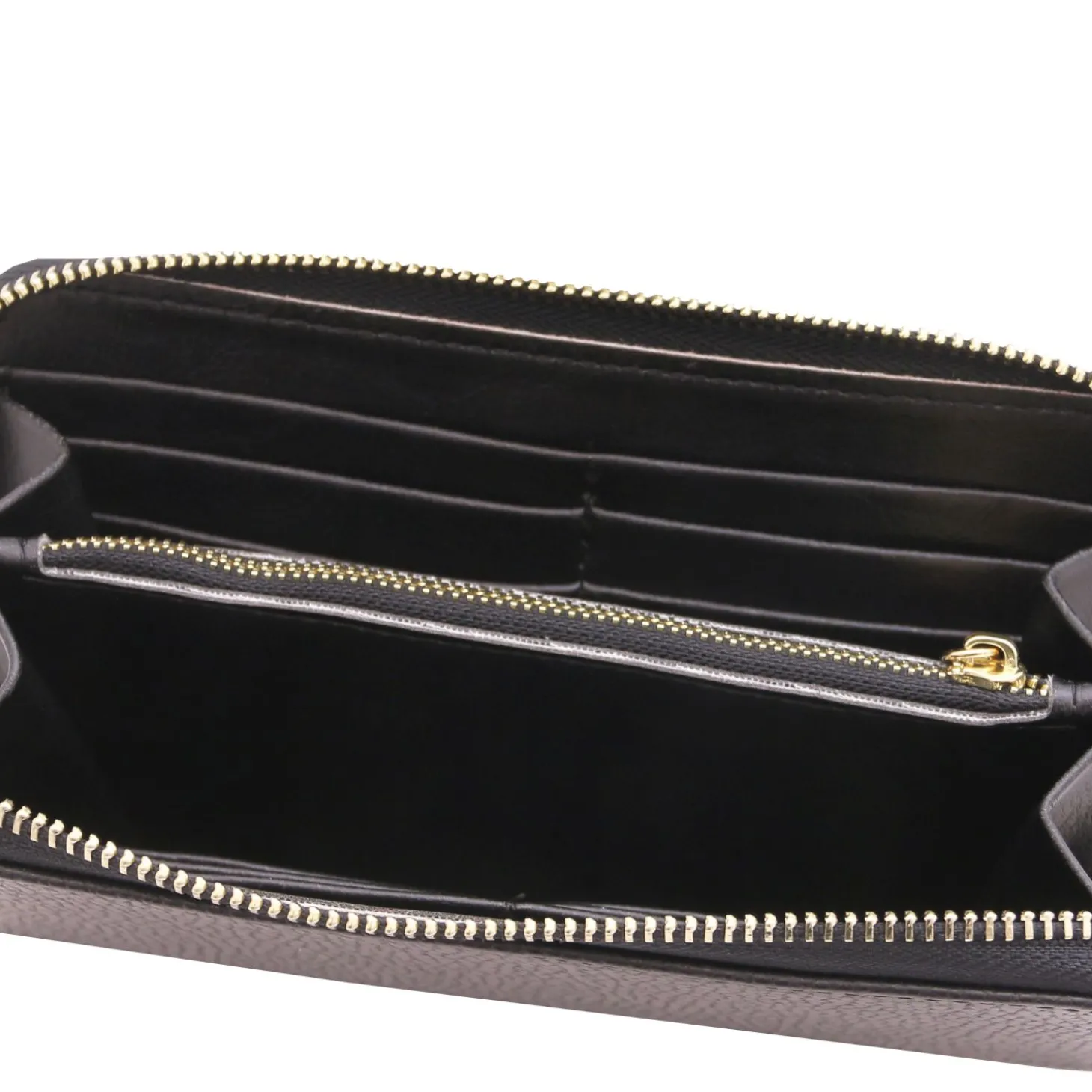 Exklusive Damenbrieftasche aus Leder mit Rundum-Reißverschluss