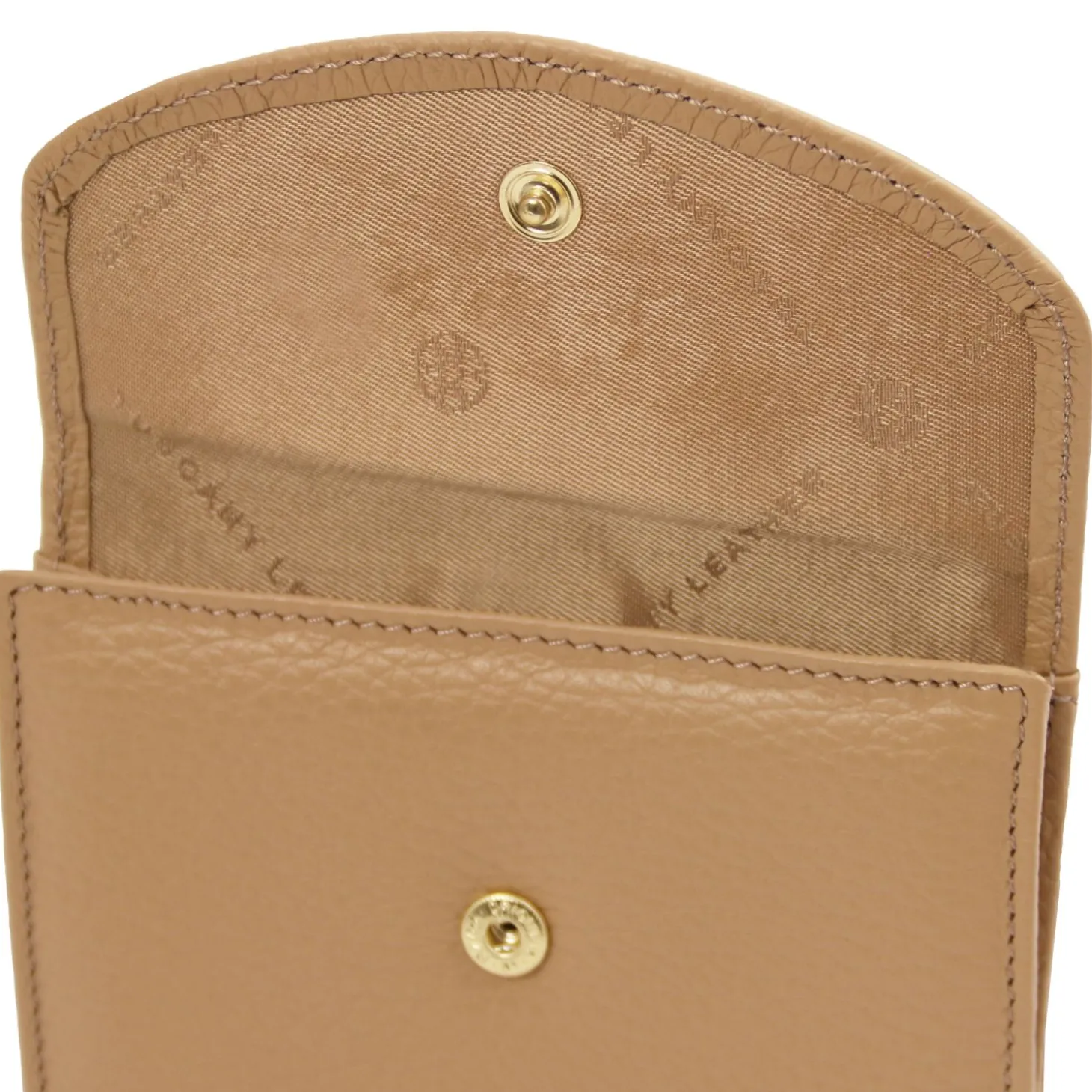 Exklusive Damenbrieftasche aus Leder mit 3 Scheinfächern und Münzfach