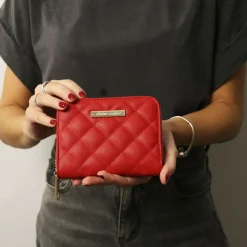 Exklusive Damenbrieftasche aus Weichem Leder mit Rundum-Reißverschluss