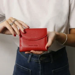 Exklusive Damenbrieftasche aus Leder mit 3 Scheinfächern und Münzfach