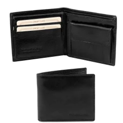 Exklusive Herren Brieftasche aus Leder mit 3 Scheinfächern und Münzfach