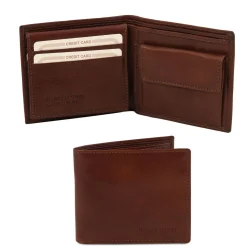 Exklusive Herren Brieftasche aus Leder mit 3 Scheinfächern und Münzfach