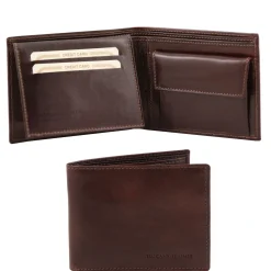 Exklusive Herren Brieftasche aus Leder mit 2 Scheinfächern und Münzfach