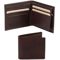 Exklusive Herren Brieftasche aus Leder mit 3 Scheinfächern und Ausweisfach