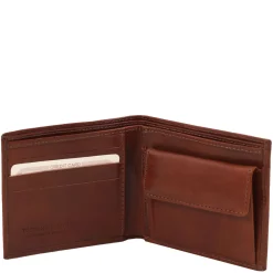 Exklusive Herren Brieftasche aus Leder mit 2 Scheinfächern und Münzfach
