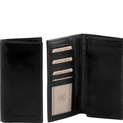 Exklusive Vertikal Herren Brieftasche aus Leder mit 2 Scheinfächern