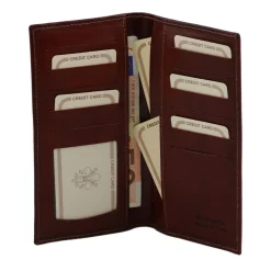 Exklusive Vertikal Herren Brieftasche aus Leder mit 2 Scheinfächern
