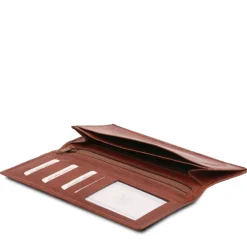 Exklusive Vertikal Herren Brieftasche aus Leder mit 2 Scheinfächern