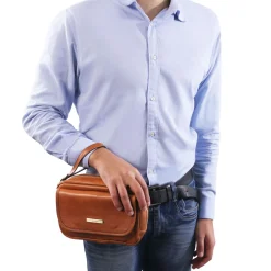 Handgelenktasche/Herrentasche aus Leder
