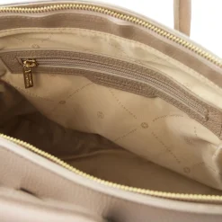 Handtasche aus Leder mit Goldfarbenen Beschläge