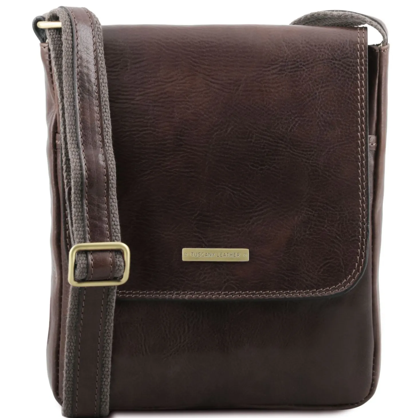 Herrentasche aus Leder mit Reißverschlussfach