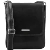 Herrentasche aus Leder mit Reißverschlussfach